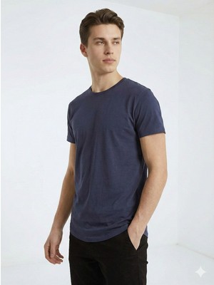 Gamp Erkek Oval Kesim (Longline) Basic T-Shirt