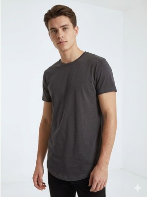 Gamp Erkek Oval Kesim (Longline) Basic T-Shirt