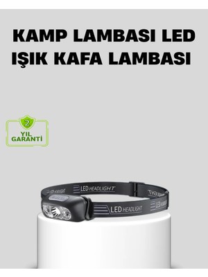 Die Grup Şarjlı LED Kafa Feneri | 4 Modlu Akıllı Sensörlü Far | Su Geçirmez Ipx5 Kamp ve Balıkçı Lambası