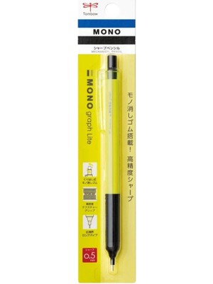 Tombow : Mono Graph Lite : Mekanik Kurşun Kalem : 0,5 mm : Neon Sarı