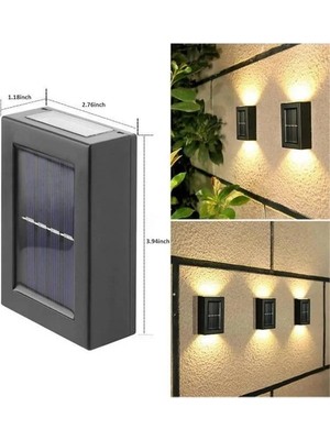 Die Grup Dekoratif Duvar Lambası Solar Güneş Enerjili Bahçe Aydınlatması