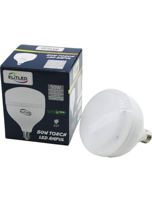 Renas Store Elitled El-02 12/50 50W Torch LED Bulb Ampul Beyaz - 6400K E27 5500 Lümen 20.000 Saat Ömür