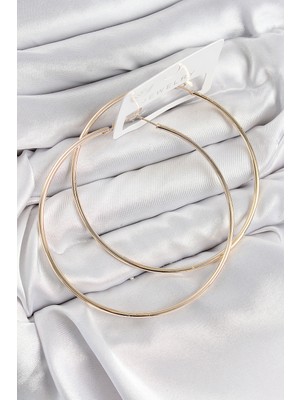 Renas Store Pirinç Halka Model Gold Renk Kadın Küpe