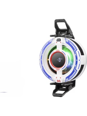 Renas Store Manyetik Klipsli Telefon Soğutucu Fan Rgb Isı Göstergeli Beyaz CX16