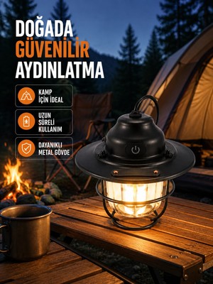 Uravas Store Mey Ithalat® Uzun Ömürlü Bataryalı Outdoor LED Gece Lambası
