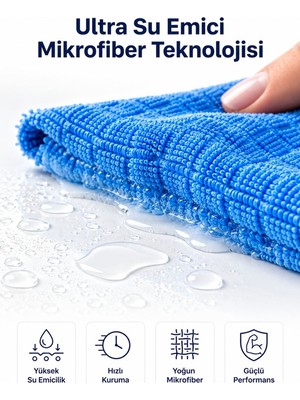 40X40 Mikrofiber Temizlik Bezi Iz Bırakmayan Cam Ayna Mobilya Mutfak Temizlik Bezi