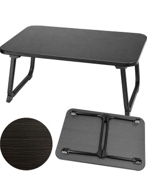 Renas Store SN-29695 Katlanabilir Laptop Masası ve Yatak Koltuk Üzeri Tepsisi Siyah 70X48CM