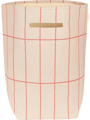 Nobodinoz Vibes Büyük Sepet, Pink Red Grid