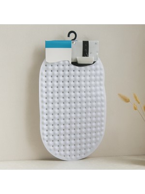 Renas Store Oval Kaydırmaz Banyo Paspası 63 Vantuzlu Plastik 34X65 cm