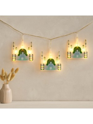 Renas Store Ramazan Perde LED Işık 3m (Fişli, Eklemeli) Camii Yıldız
