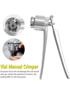 Mucize Parfüm Crimper, Örnek Flakon Kapatma Makinesi (13/15/20MM), Alüminyum Plastik/tüm Alüminyum Şişe Kapağı Kapatma Aracı, Paslanmaz Çelik, Kullanımı Kolay, Tıbbi Kapak Makinesi, 15MM-ALUMINUMPLASTICCOV
