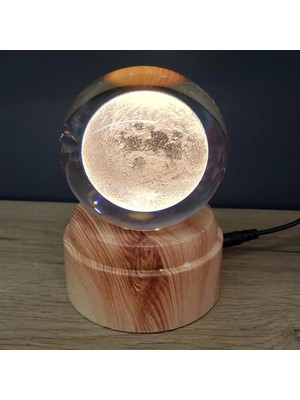 Uslucan Alışveriş Dolunay Tasarımlı Dönen Cam Küre