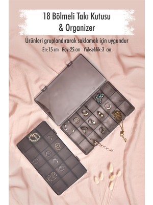 Uravas Store 18 Bölmeli Takı Kutusu & Çok Amaçlı Kutu & Organizer