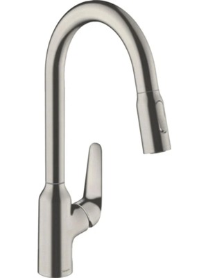 Hansgrohe Focus M42 Eviye Bataryası Spiralli Paslanmaz Çelik 71800800