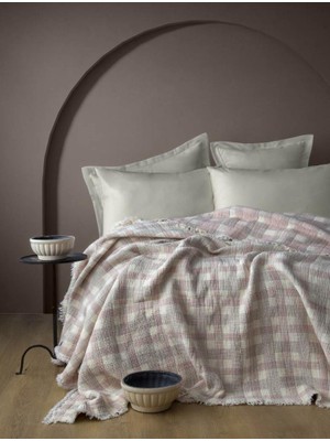 Apricitas Home Lauren Blush Tek Kişilik Müslin Tek Yatak Örtüsü
