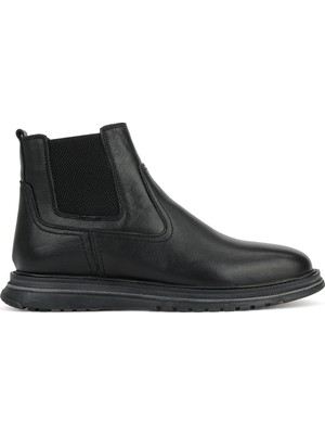 Ziya, Erkek Hakiki Deri Boots 1631002Z3145 Siyah