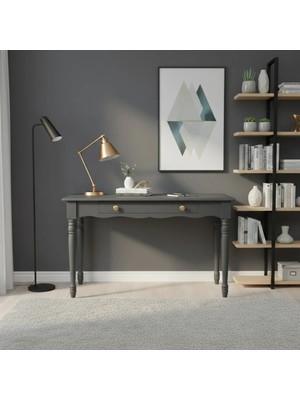 Roys Ahşap 100 cm Masif Antrasit Tornalı Çalışma Masası