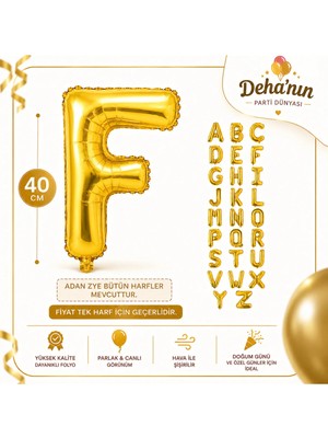 Deha Parti F Harf Gold Folyo Balon 40CM