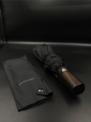 Forestia Parachase Ahşap Saplı Tam Otomatik Şemsiye - Premium Kalite Unısex Yağmur Şemsiyesi 3271