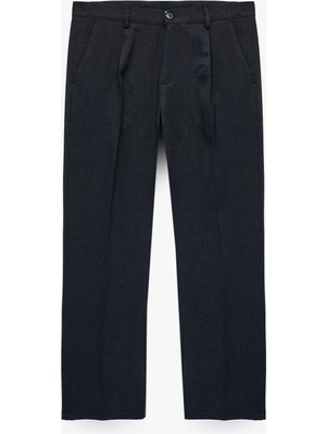 Koton Cepli Viskon Karışımlı Slim Fit Pileli Kumaş Pantolon