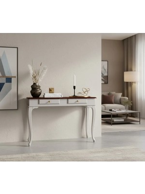 Roys Ahşap 100 cm Masif Lükens Açık Gri Ceviz Çalışma Masası