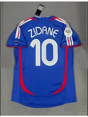 Breathless Fransa 2006 Dünya Kupası Zinedine Zidane Nostalji Forması (Blue)
