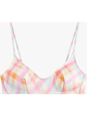 Koton Koton x Sibil Çetinkaya - Parıltılı Ekose Bralet Bikini Üstü