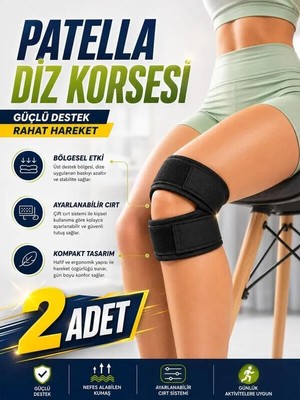 Ankaflex 2 Adet Çapraz Bağ Diz Korsesi Patella Açık Tasarım Cırt Cırtlı Stabilizatör Medikal Dizlik Korsesi