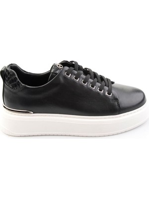 Bambi Siyah Hakiki Deri Erkek Sneaker E01398070943