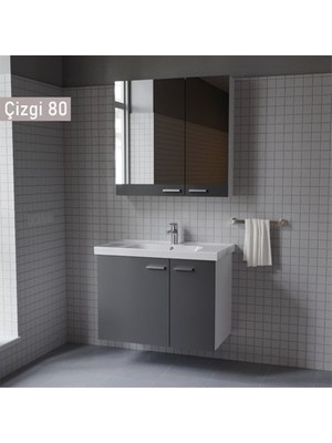Esranın Dünyası Antrasit Gri Banyo 80 cm Modern Tasarım ile Şık Kullanım