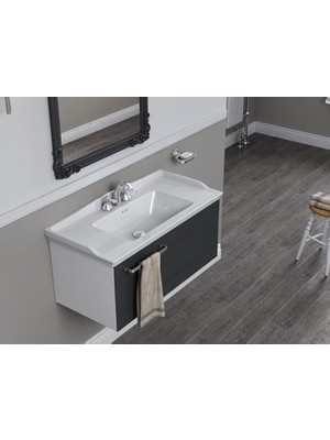 Esranın Dünyası 100X48 cm Etajerli Seramik Banyo Ürünü