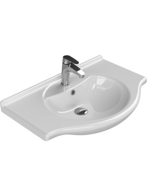 Esranın Dünyası Turkuaz Renkli Etajerli Lavabo 75X50 cm ile Ekstra Depolama