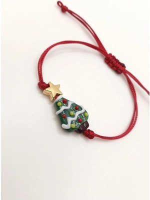 Nergis Collection Murano Yılbaşı Çam Ağacı Bileklik