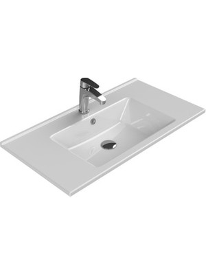 Esranın Dünyası 85 x 45 cm Turkuaz Etajerli Lavabo, Şık ve Kullanışlı