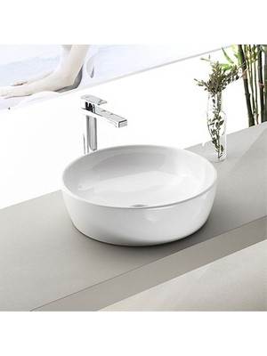 Esranın Dünyası Ø42 cm Etajerli Turkuaz Seramik Lavabo Modelleri