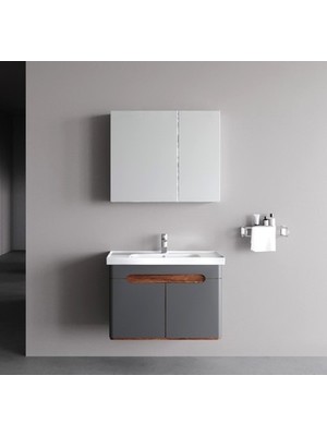 Esranın Dünyası Wons Wıns Aizanoi 80 cm Antrasit/barok Banyo