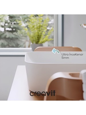Esranın Dünyası Kare Beyaz Deliksiz Lavabo 40 cm Modern Tasarım ile Şık