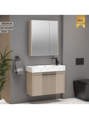 Esranın Dünyası Kapuçino Renkli 80 cm Banyo Tasarımı ile Şıklık
