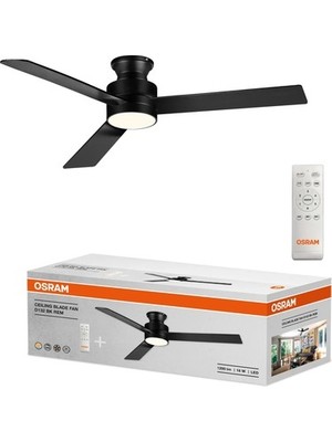 Esranın Dünyası Osram Kumandalı Siyah 18W 3 Kanatlı Tavan Vantilatörü Güçlü Işık Yönü ve Modern