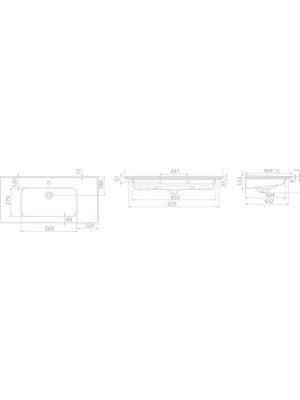 Esranın Dünyası 100X47 cm Etajerli Seramik Banyo Ürünü, Şık Tasarım