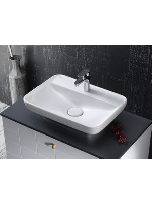 Esranın Dünyası 60 x 42 cm Boyutlarında Turkuaz Renkli Lavabo