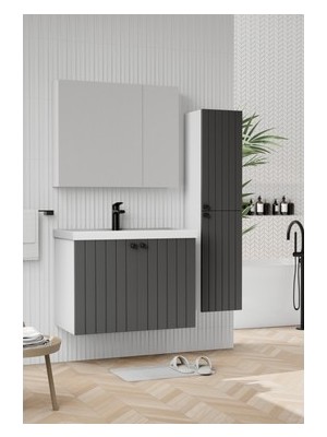 Esranın Dünyası Antrasit Renkli Banyo ile Şık Dekorasyon