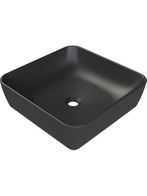 Esranın Dünyası Mat Siyah Lavabo, 46X46 cm ve Modern Görünüm