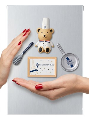 Mucize Ahçı Figürlü Buzdolabı Magnet - Özel Koleksyon Ürün - 3 Lü Set - Fransız