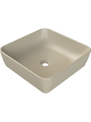 Esranın Dünyası Mat Kapuçino Renk, 46X46 cm Seramik Lavabo