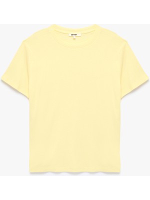 Koton Pamuklu Kısa Kollu Bisiklet Yaka Oversize Basic Tişört
