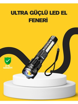 Die Grup Güçlü LED El Feneri Şarj Edilebilir Çok Modlu