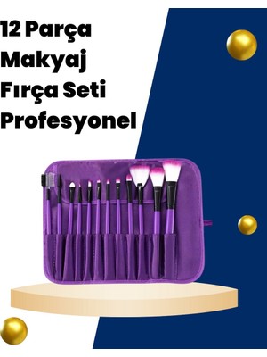 Die Grup Profesyonel Makyaj Uygulamalarına Özel 12 Parça Kompakt ve Hafif Makyaj Fırça Seti