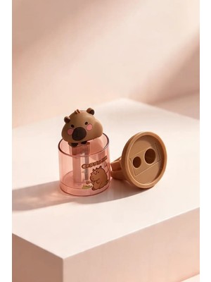 Glanart Capybara Figürlü Çift Bıçaklı Hazneli Kalemtraş 1 Adet