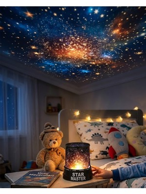 Hace Bazaar LED Yıldız Projeksiyon Lambası Romantik Oda Atmosfer Işığı - HCB1234958-3436